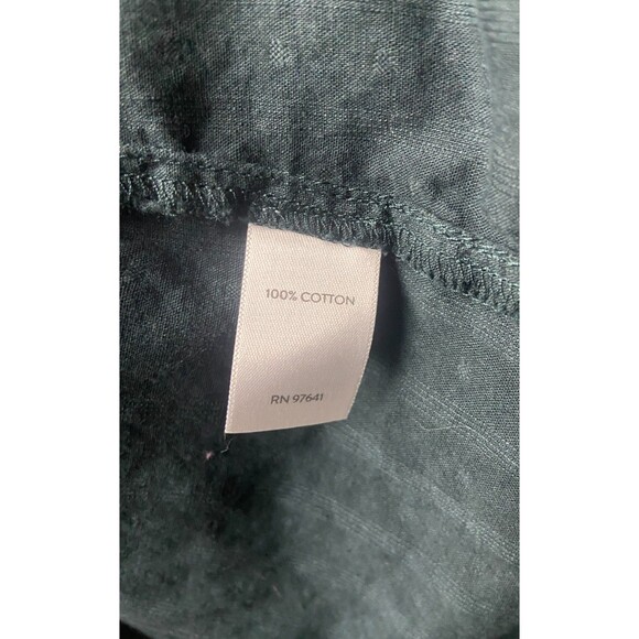 J Jill Blouse Womens Medium Black Textured Boho Peasant Long Sleeved - Picture 4 of 8